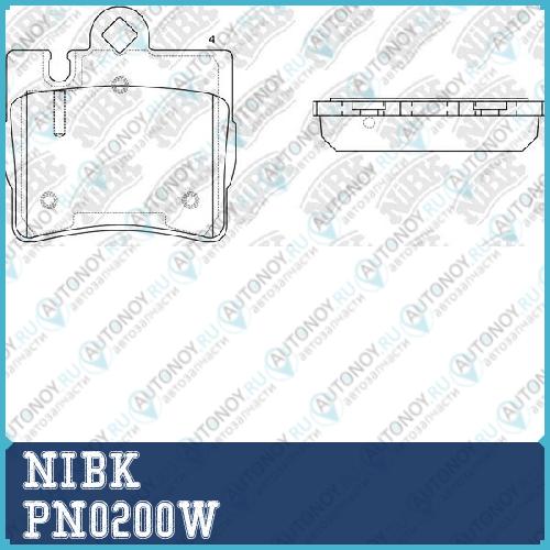 Колодки тормозные дисковые (с датчиком износа) PN0200W