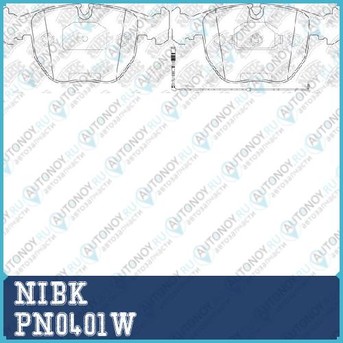 Колодки тормозные дисковые (с датчиком износа) PN0401W
