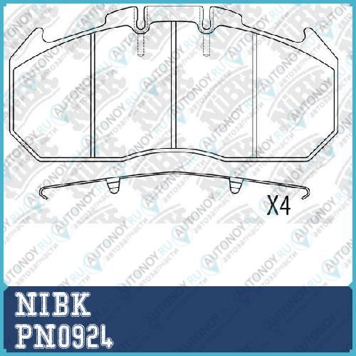 Колодки тормозные дисковые NiBK PN0924