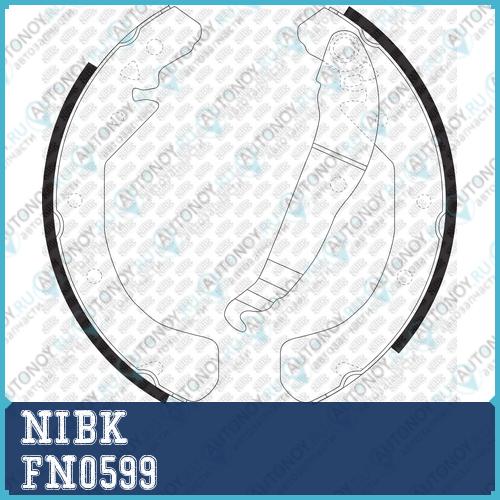 Колодки тормозные барабанные OPEL ASTRA F/G/H/VECTRA B 95-03/ZAFIRA 99-05  FN0599