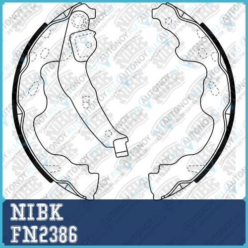 Колодки тормозные барабанные Toyota COROLLA 2004-2009 FN2386