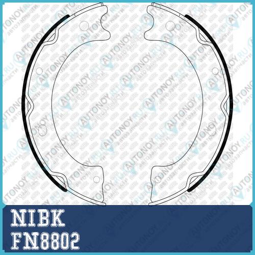Колодки тормозные барабанные FN8802