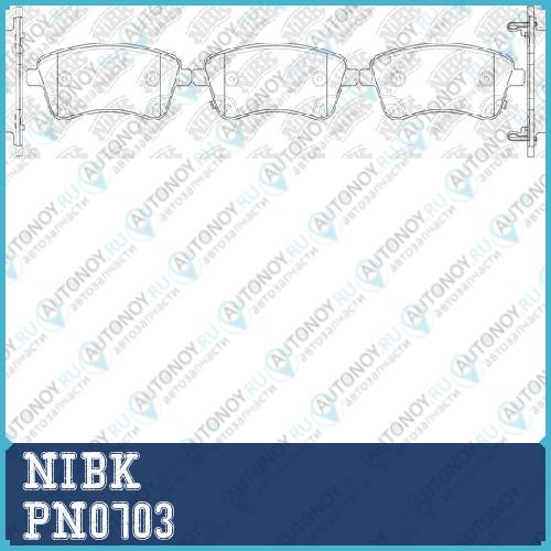 Колодки тормозные дисковые PN0703