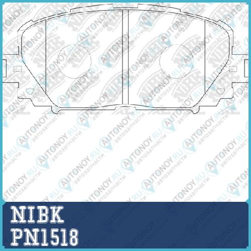 Колодки тормозные дисковые Toyota VITZ 2006> PN1518