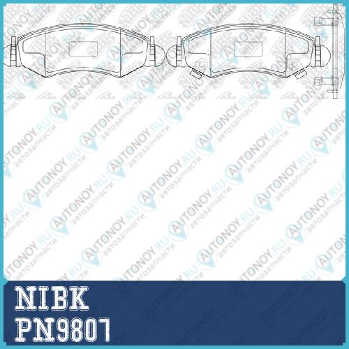Колодки тормозные дисковые PN9807