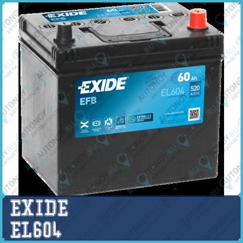 Аккумуляторная батарея Start-Stop EFB 12V 60Ah 520A B00 EL604