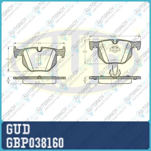 Колодки зад bmw e60/e61/e63/e64 2.0-3.0/2.0d-3.0d 03- GBP038160