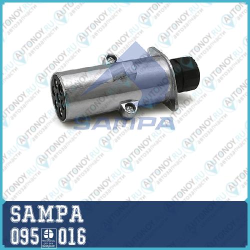 Штекер 7-ми полюсный метал. 7 фишек 24V ISO1185 DIN72579 095.016