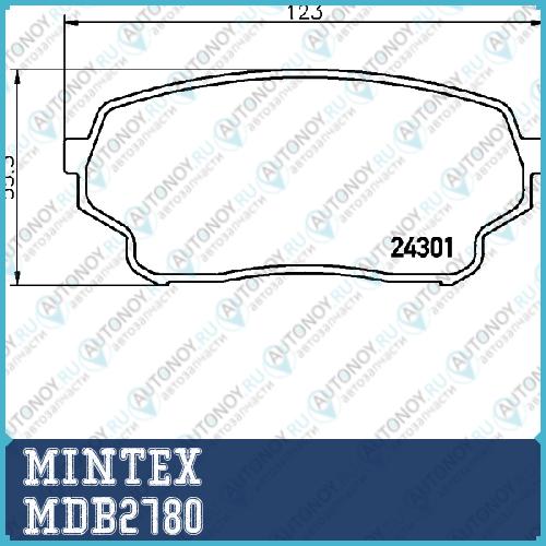 Колодки тормозные дисковые к-т 4 шт. MDB2780