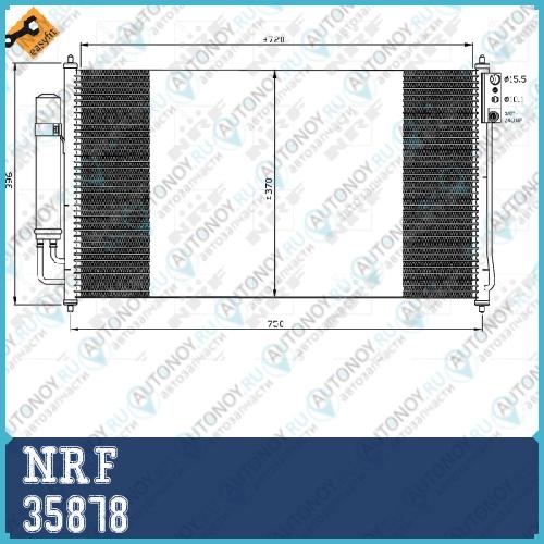 Конденсор кондиционера Nissan Murano 3.5 03- 35878