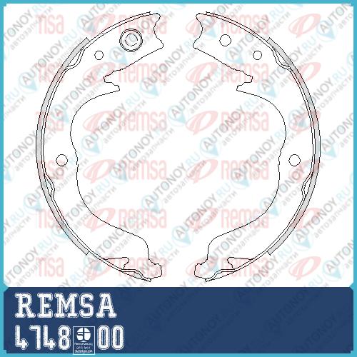4748.00_!колодки барабанные ручника\ Mitsubishi Outlander Citroen C-Crosser 07>