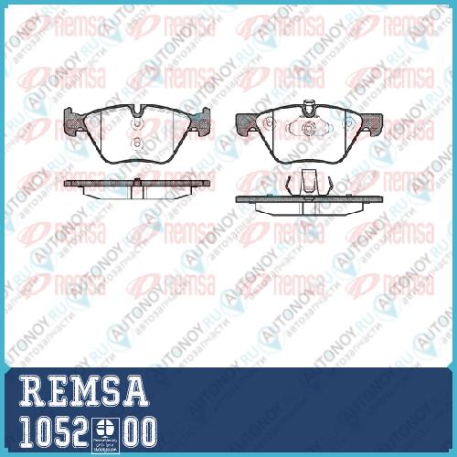 Колодки дисковые передние BMW 520i E60 07/03- 1052.00