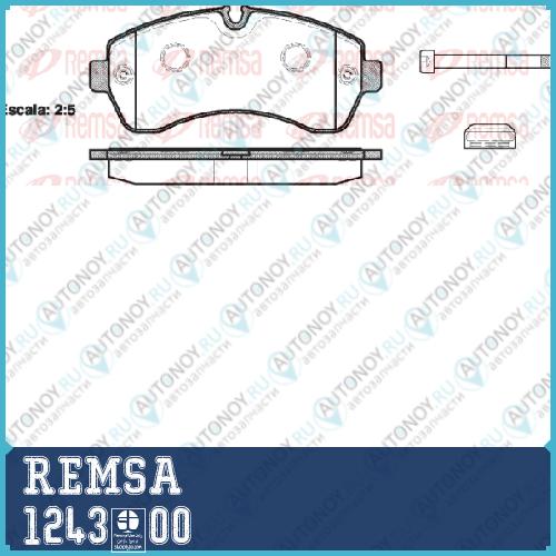 Колодки дисковые передние MB Sprinter 5-t VW Crafter 06.06- 1243.00