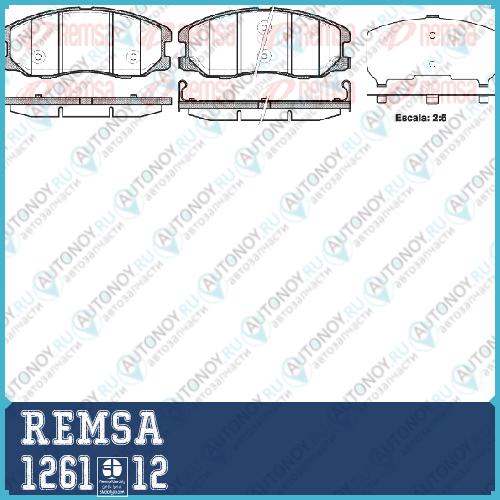 Колодки дисковые передние Chevrolet Captiva06/2006-  OPEL Antara 05/2006 1261.12