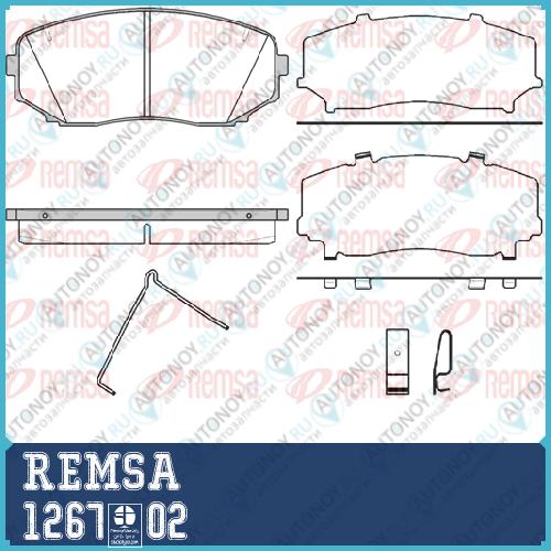 Колодки дисковые передние Mazda CX7 10/2007- 1267.02