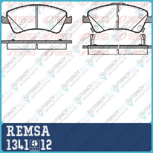 Колодки дисковые передние Toyota AVENSIS Berlina/Sedan/Wagon (T27) 1.6i 1.8i 2.0 D-4D 2.2 D-CAT 1341.12