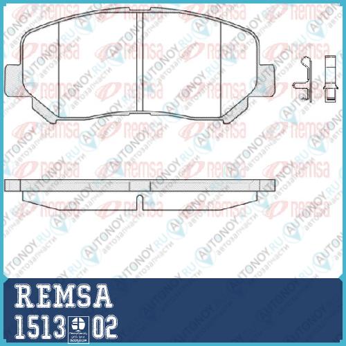 1513 02 колодки дисковые передние!\ Mazda CX-5 2.0/2.0D 11> 1513.02