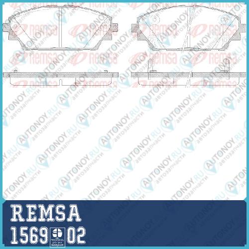 1569 02 колодки дисковые п._ Mazda 3 1.52.02.2D 13> 1569.02