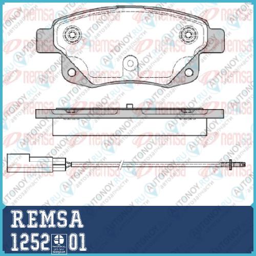 1252 01_колодки дисковые задние_ Ford TransitTourneo Connect 2.2-3.2iTDCi 06> 1252.01