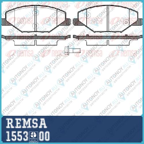 1553 00_колодки дисковые передние1316х177х522_ Skoda Fabia 1.2 VW Polo RUS 1.6 12> 1553.00