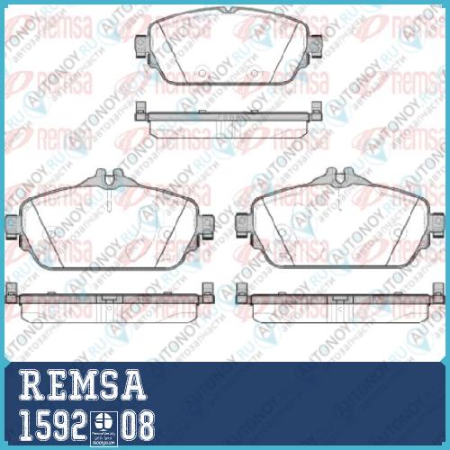 1592 08_колодки дисковые передние_ MB W205S205 1.62.02.1D 13> 1592.08