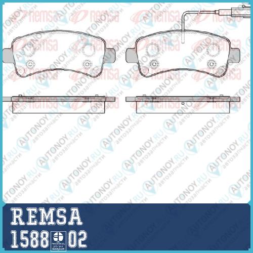 колодки дисковые задние_ Fiat Ducato 2.3JTD 14>  158802 1588.02
