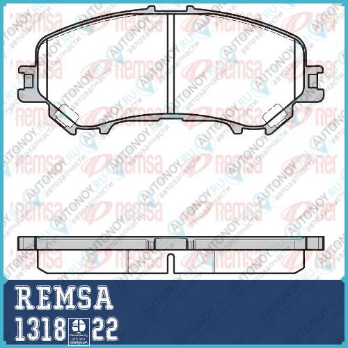 1318 22 колодки дисковые передние _ Nissan Qashqai 1.62.01.5dCi1.6dCi 13> 1318.22
