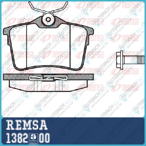 1382 00_[425429] !колодки дисковые з.\ Citroen Berlingo Peugeot Partner 1.6/1.6HDi/2.0HDi 08> 1382.00