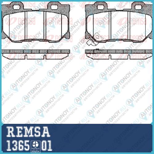 1365 01_[D4060JL00A] !колодки дисковые з.\ Infiniti FX35 03>/FX50/G37 08> Nissan 370Z 09> 1365.01