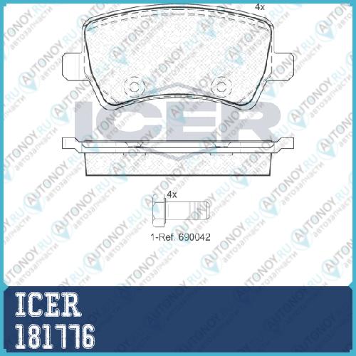 КОЛОДКИ ТОРМ FRD GALAXY II 06- FRD S-MAX 06- 181776