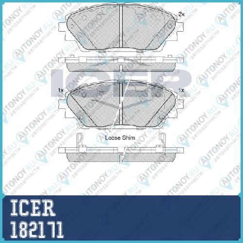 Колодки торм.пер. Mazda 3 13-   182171