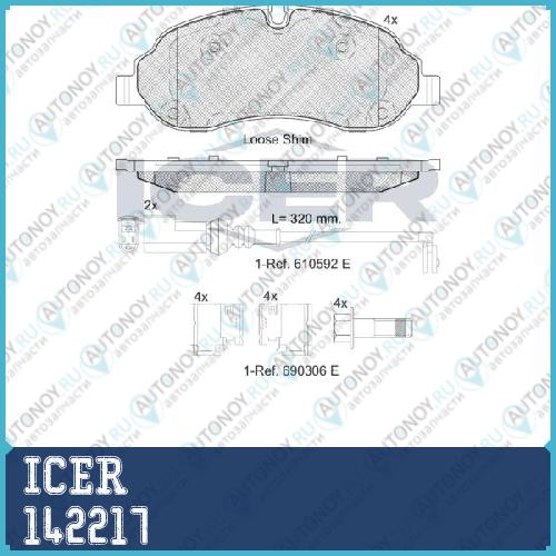 колодки дисковые передние_ Ford Transit VIII all 14>  142217