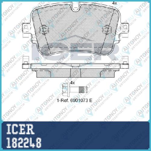 Колодки тормозные дисковые ICER 182248