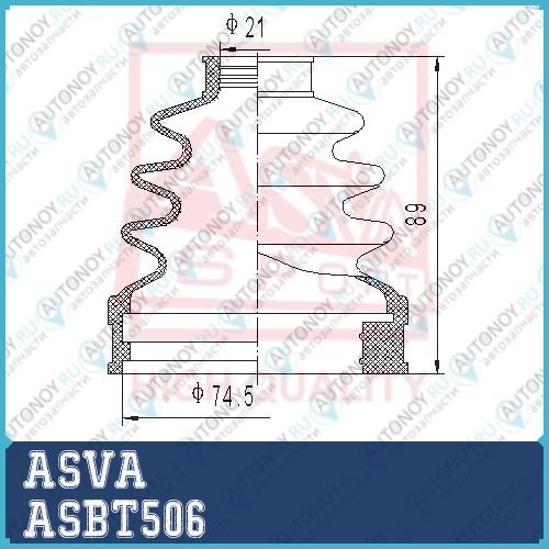 ПЫЛЬНИК Шрус (КОМПЛЕКТ БЕЗ СМАЗКИ) ПРАВЫЙ () ASVA 12 ASBT506
