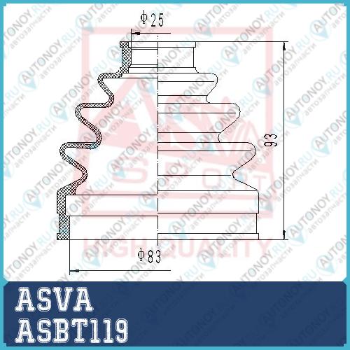 Пыльник Шруса 12 ASBT119