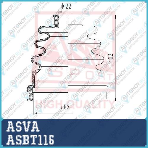 ПЫЛЬНИК Шрус КОМПЛЕК 12 ASBT116