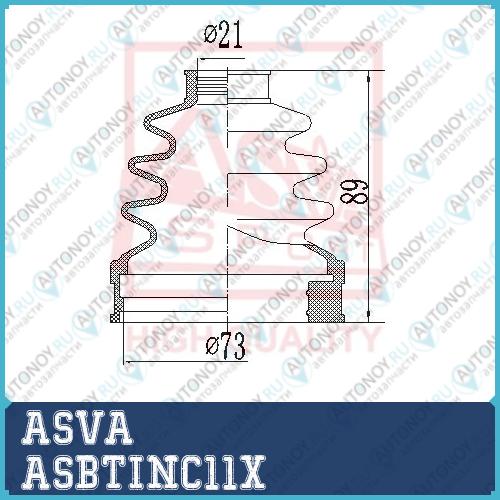 ПЫЛЬНИК Шрус IB 12 ASBTINC11X