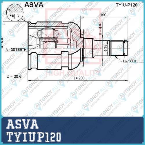 Шрус ВНУТРЕННИЙ 30x47x30 [12] TYIUP120
