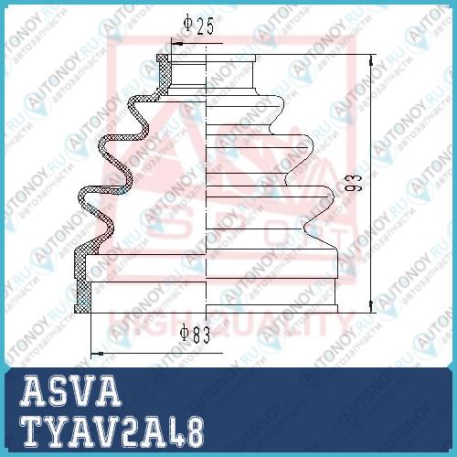 Шрус НАРУЖНЫЙ 25x58x26 12 TYAV2A48