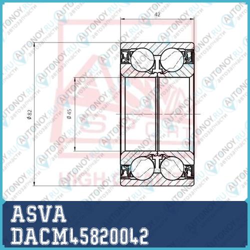 ПОДШИПНИК СТУПИЦЫ ПЕРЕДНЕЙ  DACM45820042