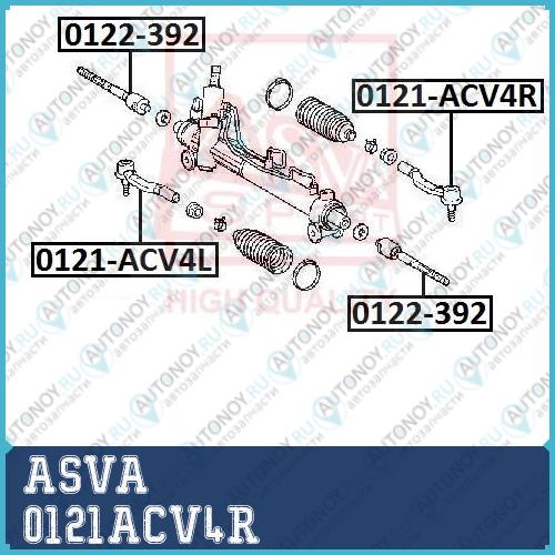 Наконечник поперечной рулевой тяги 0121ACV4R