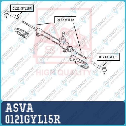 Наконечник поперечной рулевой тяги 0121GYL15R