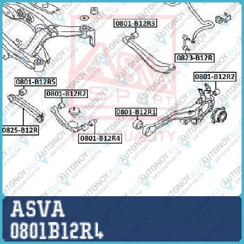 Сайлентблок рычаг независимой подвески колеса 0801B12R4