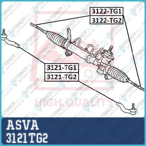 Наконечник РУЛЕВОЙ ПРАВЫЙ ASVA 3121-TG2
