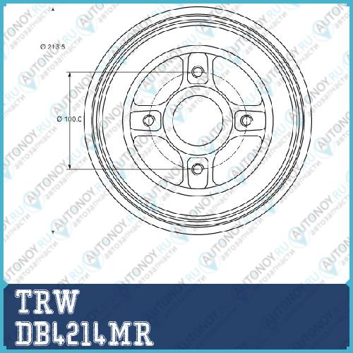 Барабан тормозной с кольцом АБС Renault Logan DB4214MR