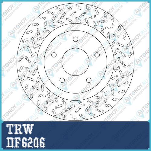 Диск тормозной передний Mitsubishi ASX DF6206