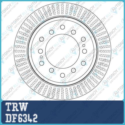 Диск тормозной задний Toyota Land CRUISER PRADO 150 LEXUS GX460 DF6342