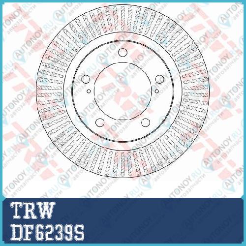 Диск тормозной передний Toyota Land CRUISER 200 LEXUS LX570 DF6239S