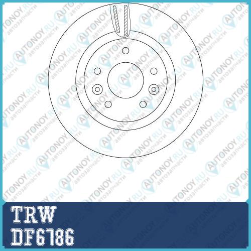 Диск тормозной передний Nissan Qashqai II X-Trail 13- DF6786