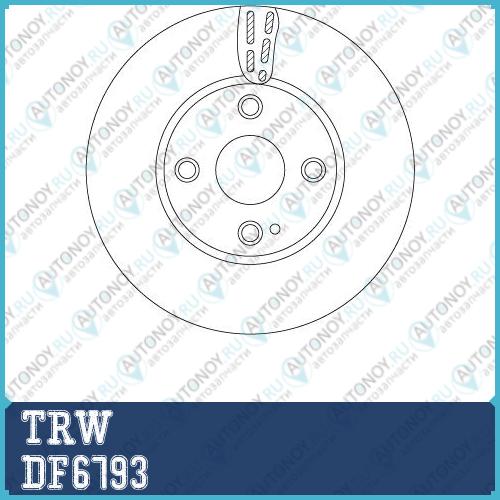 Диск тормозной передний Mazda 2 2014- 1.5 DF6793
